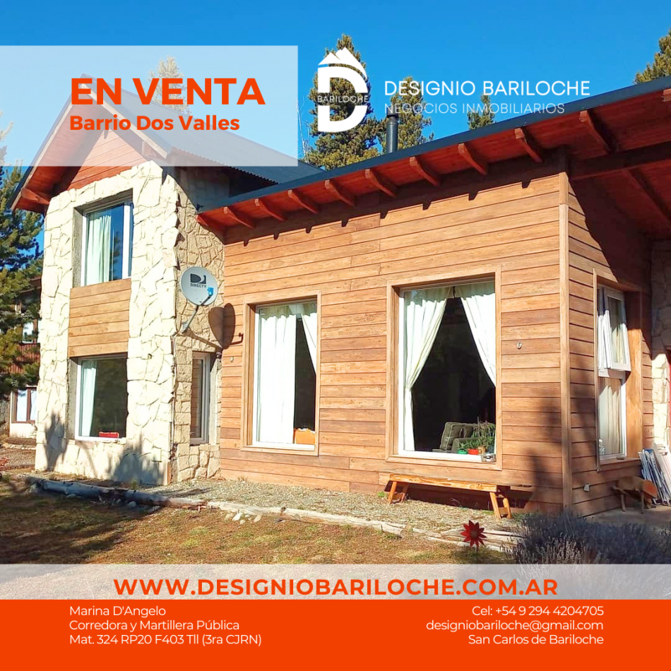 Casa en venta - Barrio Club de Campo DOS VALLES - San Carlos de Bariloche